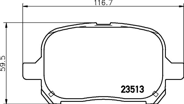 HELLA PAGID 8DB 355 009-351 - Гальмівні колодки, дискові гальма avtolavka.club