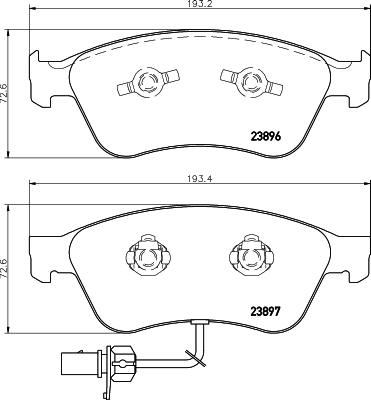 HELLA PAGID 8DB 355 009-211 - Гальмівні колодки, дискові гальма avtolavka.club