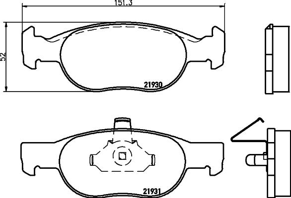 HELLA PAGID 8DB 355 009-231 - Гальмівні колодки, дискові гальма avtolavka.club