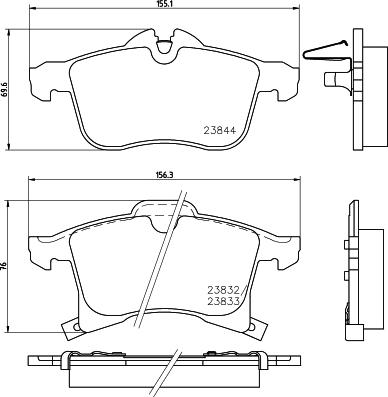 HELLA PAGID 8DB 355 009-221 - Гальмівні колодки, дискові гальма avtolavka.club