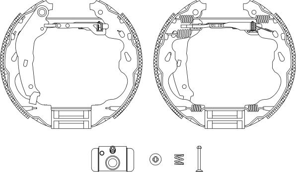 HELLA PAGID 8DB 355 004-931 - Комплект гальм, барабанний механізм avtolavka.club