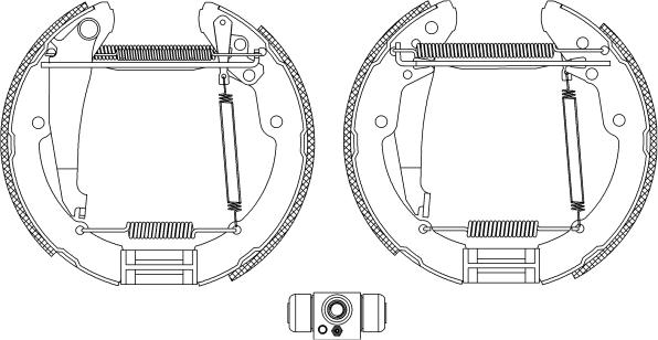 HELLA PAGID 8DB 355 004-461 - Комплект гальм, барабанний механізм avtolavka.club