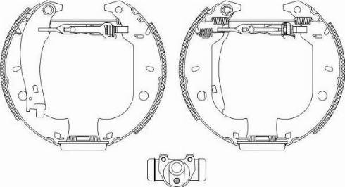 HELLA PAGID 8DB355004421 - Комплект гальм, барабанний механізм avtolavka.club