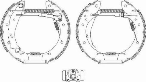 HELLA PAGID 8DB 355 004-501 - Комплект гальм, барабанний механізм avtolavka.club