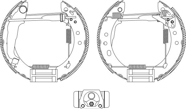 HELLA PAGID 8DB 355 004-571 - Комплект гальм, барабанний механізм avtolavka.club