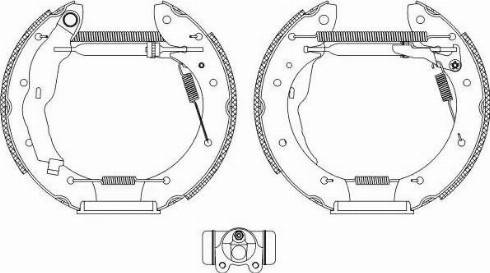 HELLA PAGID 8DB 355 004-621 - Комплект гальм, барабанний механізм avtolavka.club