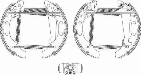 HELLA PAGID 8DB355004041 - Комплект гальм, барабанний механізм avtolavka.club