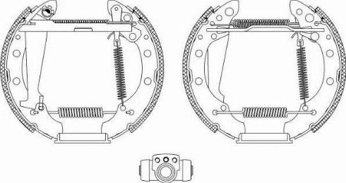 HELLA PAGID 8DB 355 004-151 - Комплект гальм, барабанний механізм avtolavka.club