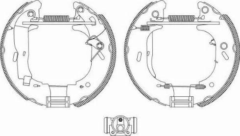 HELLA PAGID 8DB355004131 - Комплект гальм, барабанний механізм avtolavka.club