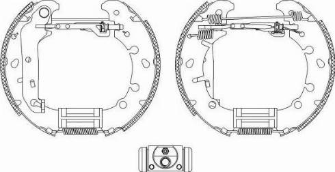 HELLA PAGID 8DB 355 004-831 - Комплект гальм, барабанний механізм avtolavka.club