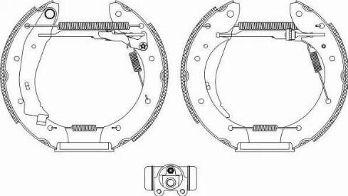 HELLA PAGID 8DB 355 004-391 - Комплект гальм, барабанний механізм avtolavka.club