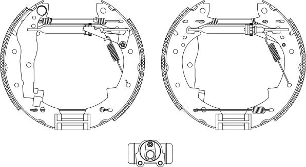 HELLA PAGID 8DB 355 004-251 - Комплект гальм, барабанний механізм avtolavka.club