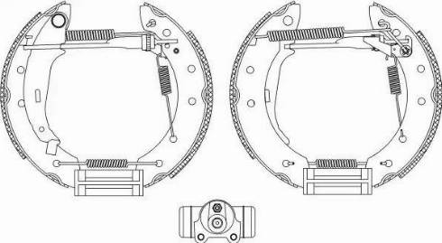 HELLA PAGID 8DB355004791 - Комплект гальм, барабанний механізм avtolavka.club