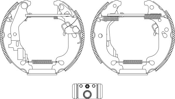 HELLA PAGID 8DB 355 004-751 - Комплект гальм, барабанний механізм avtolavka.club