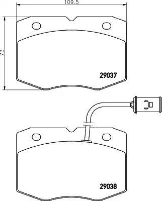 HELLA PAGID 8DB 355 005-491 - Гальмівні колодки, дискові гальма avtolavka.club