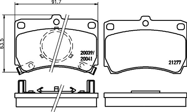 HELLA PAGID 8DB 355 029-221 - Гальмівні колодки, дискові гальма avtolavka.club