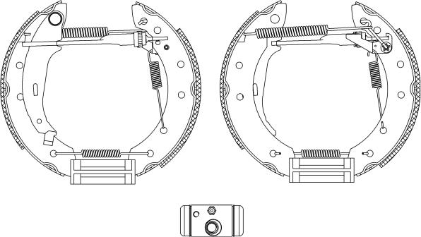 HELLA PAGID 8DB 355 005-041 - Комплект гальм, барабанний механізм avtolavka.club