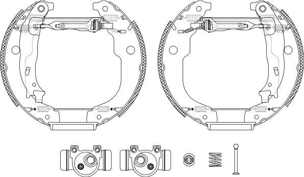 HELLA PAGID 8DB 355 005-001 - Комплект гальм, барабанний механізм avtolavka.club