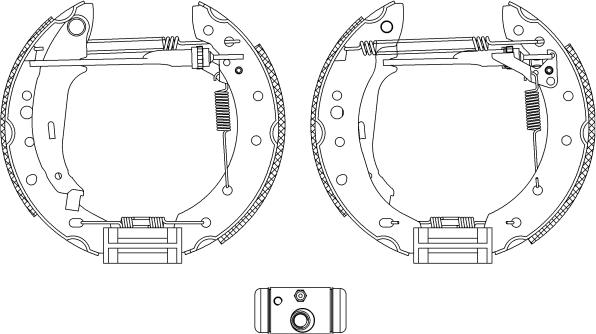 HELLA PAGID 8DB 355 005-121 - Комплект гальм, барабанний механізм avtolavka.club