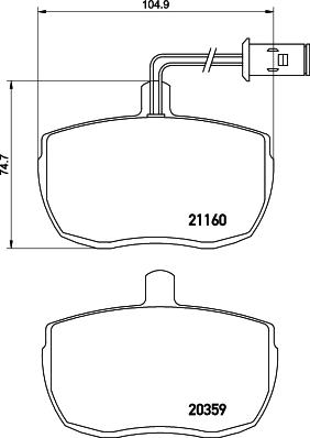 HELLA PAGID 8DB 355 005-831 - Гальмівні колодки, дискові гальма avtolavka.club