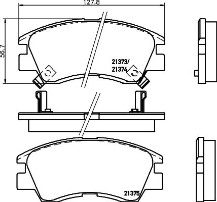 HELLA PAGID 8DB 355 005-781 - Гальмівні колодки, дискові гальма avtolavka.club