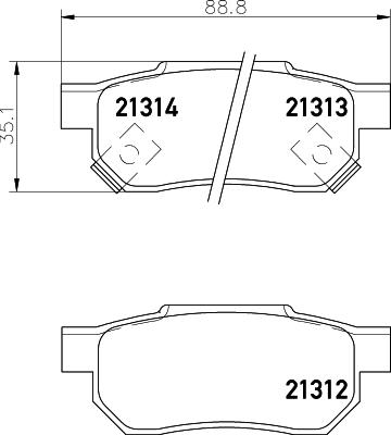 HELLA PAGID 8DB 355 026-901 - Гальмівні колодки, дискові гальма avtolavka.club