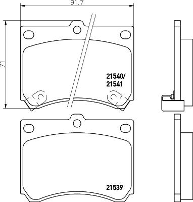 HELLA PAGID 8DB 355 006-481 - Гальмівні колодки, дискові гальма avtolavka.club