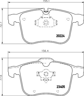 HELLA PAGID 8DB 355 006-561 - Гальмівні колодки, дискові гальма avtolavka.club