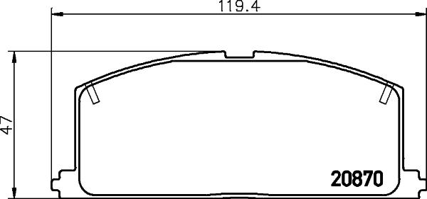 HELLA PAGID 8DB 355 006-091 - Гальмівні колодки, дискові гальма avtolavka.club