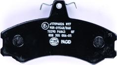 HELLA PAGID 8DB 355 006-011 - Гальмівні колодки, дискові гальма avtolavka.club