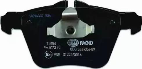 HELLA PAGID 8DB 355 006-891 - Гальмівні колодки, дискові гальма avtolavka.club