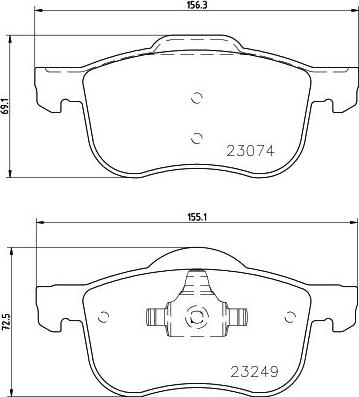 HELLA PAGID 8DB 355 006-851 - Гальмівні колодки, дискові гальма avtolavka.club