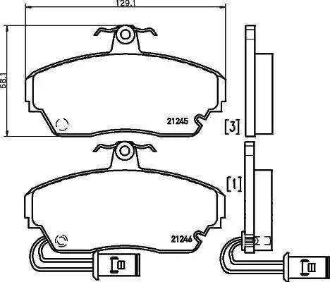 HELLA PAGID 8DB 355 006-291 - Гальмівні колодки, дискові гальма avtolavka.club