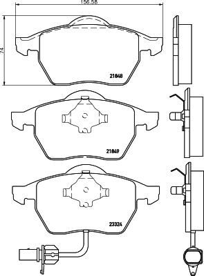 HELLA PAGID 8DB 355 008-911 - Гальмівні колодки, дискові гальма avtolavka.club