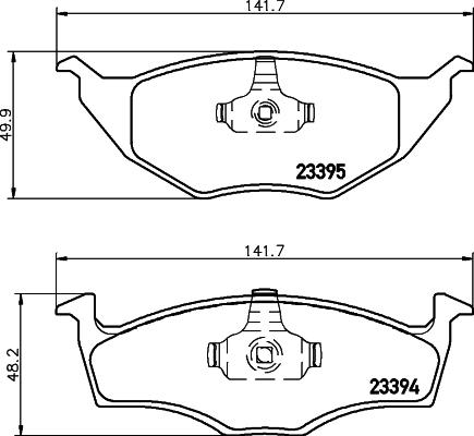 HELLA PAGID 8DB 355 008-481 - Гальмівні колодки, дискові гальма avtolavka.club