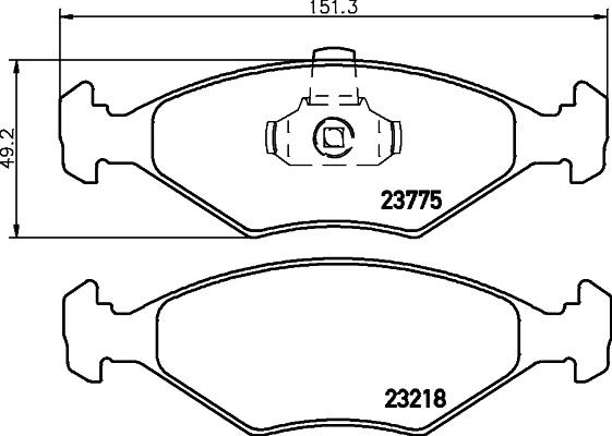 HELLA PAGID 8DB 355 008-511 - Гальмівні колодки, дискові гальма avtolavka.club