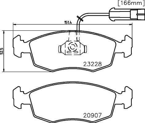 HELLA PAGID 8DB 355 008-521 - Гальмівні колодки, дискові гальма avtolavka.club