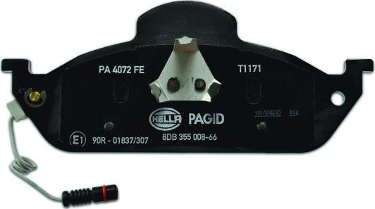 HELLA PAGID 8DB 355 008-661 - Гальмівні колодки, дискові гальма avtolavka.club