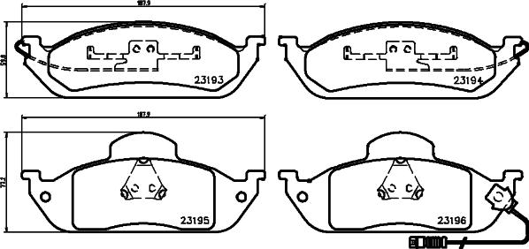 HELLA PAGID 8DB 355 008-661 - Гальмівні колодки, дискові гальма avtolavka.club