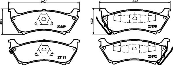 HELLA PAGID 8DB 355 008-671 - Гальмівні колодки, дискові гальма avtolavka.club