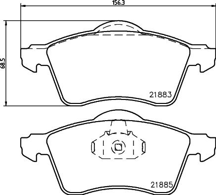 HELLA PAGID 8DB 355 008-011 - Гальмівні колодки, дискові гальма avtolavka.club