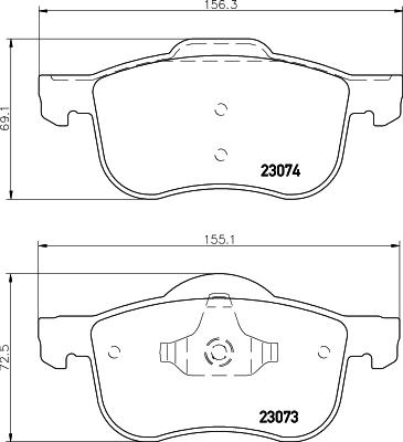 HELLA PAGID 8DB 355 008-851 - Гальмівні колодки, дискові гальма avtolavka.club