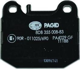 HELLA PAGID 8DB 355 008-831 - Гальмівні колодки, дискові гальма avtolavka.club