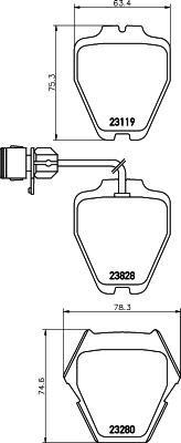 HELLA PAGID 8DB 355 008-791 - Гальмівні колодки, дискові гальма avtolavka.club