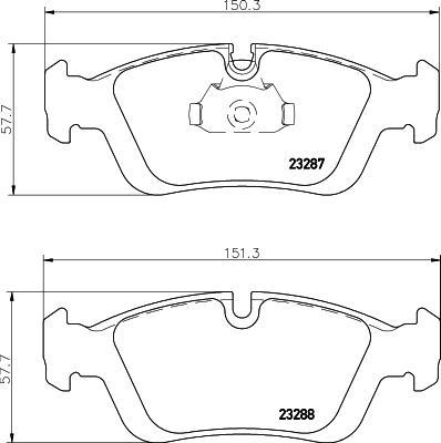 HELLA PAGID 8DB 355 008-741 - Гальмівні колодки, дискові гальма avtolavka.club