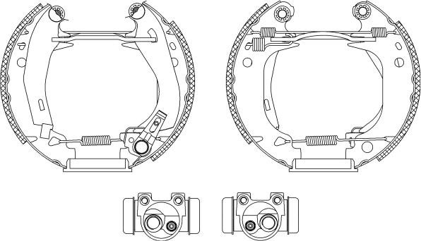 HELLA PAGID 8DB 355 003-921 - Комплект гальм, барабанний механізм avtolavka.club