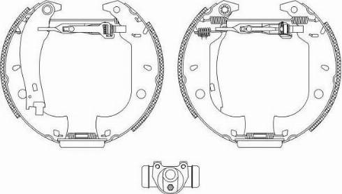 HELLA PAGID 8DB 355 003-631 - Комплект гальм, барабанний механізм avtolavka.club