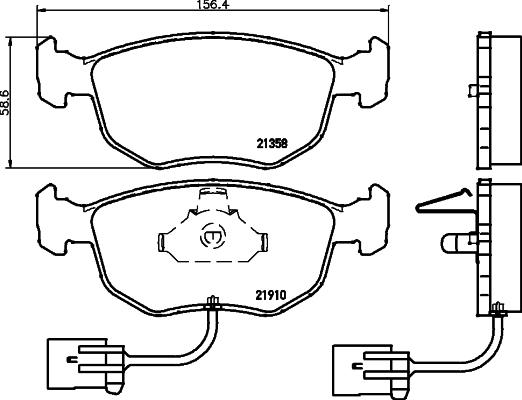 HELLA PAGID 8DB 355 007-991 - Гальмівні колодки, дискові гальма avtolavka.club