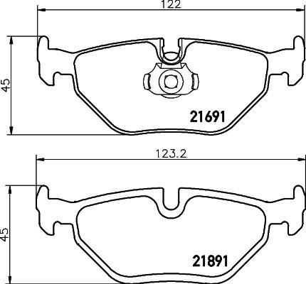 HELLA PAGID 8DB 355 007-981 - Гальмівні колодки, дискові гальма avtolavka.club