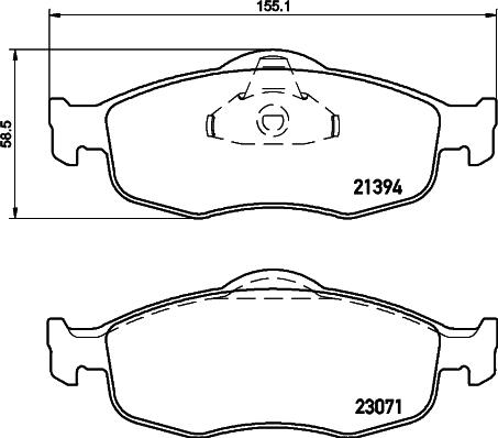 HELLA PAGID 8DB 355 007-641 - Гальмівні колодки, дискові гальма avtolavka.club